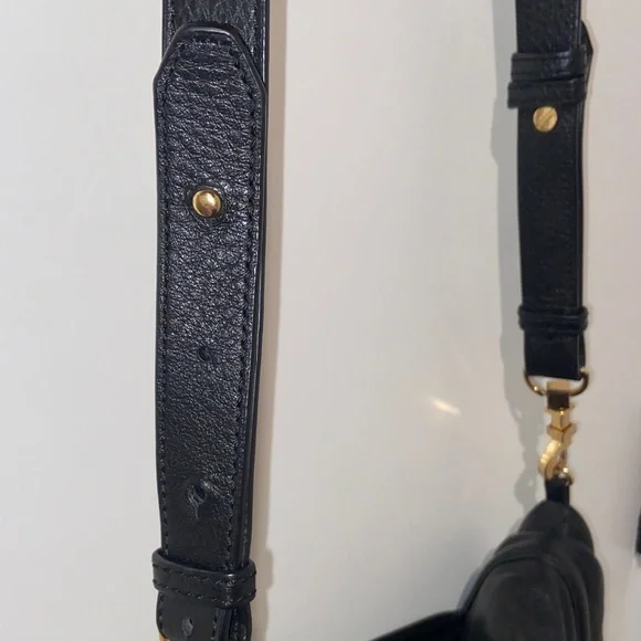 Tory Burch Black Fold Over Leather Shoulder Bag - Picture 7 of 10